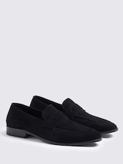 MOSS Blue Suede Relaxed Loafers - Image 2 of 4