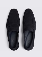 MOSS Blue Suede Relaxed Loafers - Image 3 of 4