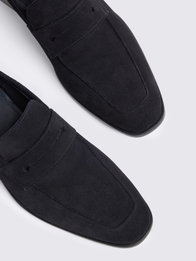 MOSS Blue Suede Relaxed Loafers - Image 4 of 4