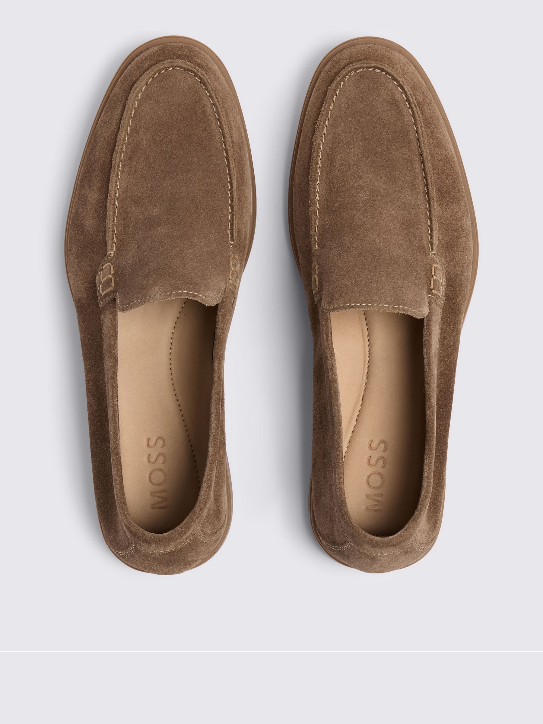 Buy MOSS Dark Camel Lewisham Relaxed Loafers from the Next UK