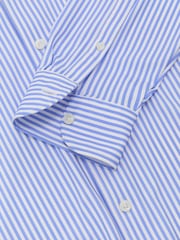 Reiss Soft Blue/White Stripe Volley R-Flex Four-Way Stretch Striped Shirt Slim-Fit - Image 7 of 8