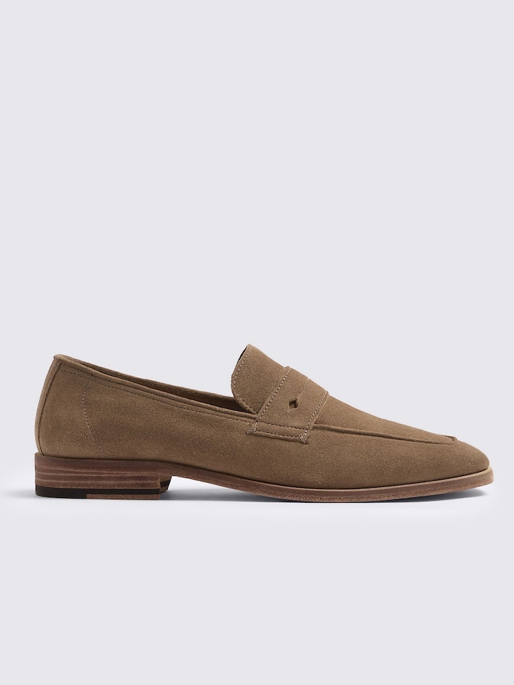 لون طبيعي - MOSS Suede Relaxed Loafers - Image 1 of 4 لون طبيعي - MOSS Suede Relaxed Loafers - Image 1 of 4