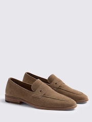 لون طبيعي - MOSS Suede Relaxed Loafers - Image 3 of 4