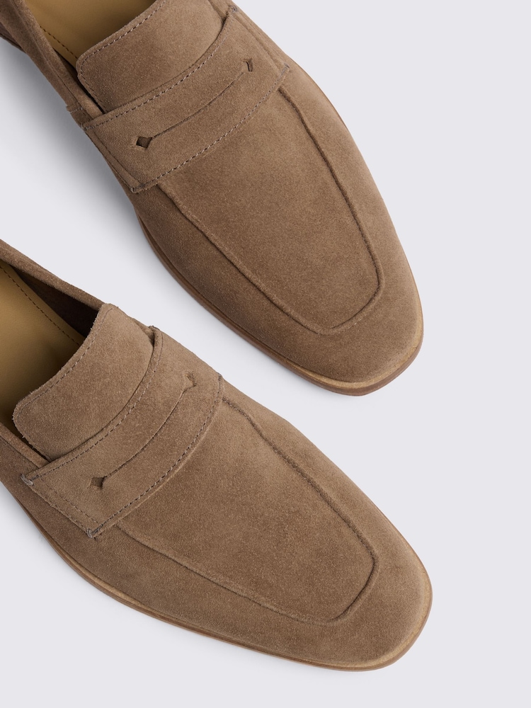 لون طبيعي - MOSS Suede Relaxed Loafers - Image 4 of 4 لون طبيعي - MOSS Suede Relaxed Loafers - Image 4 of 4