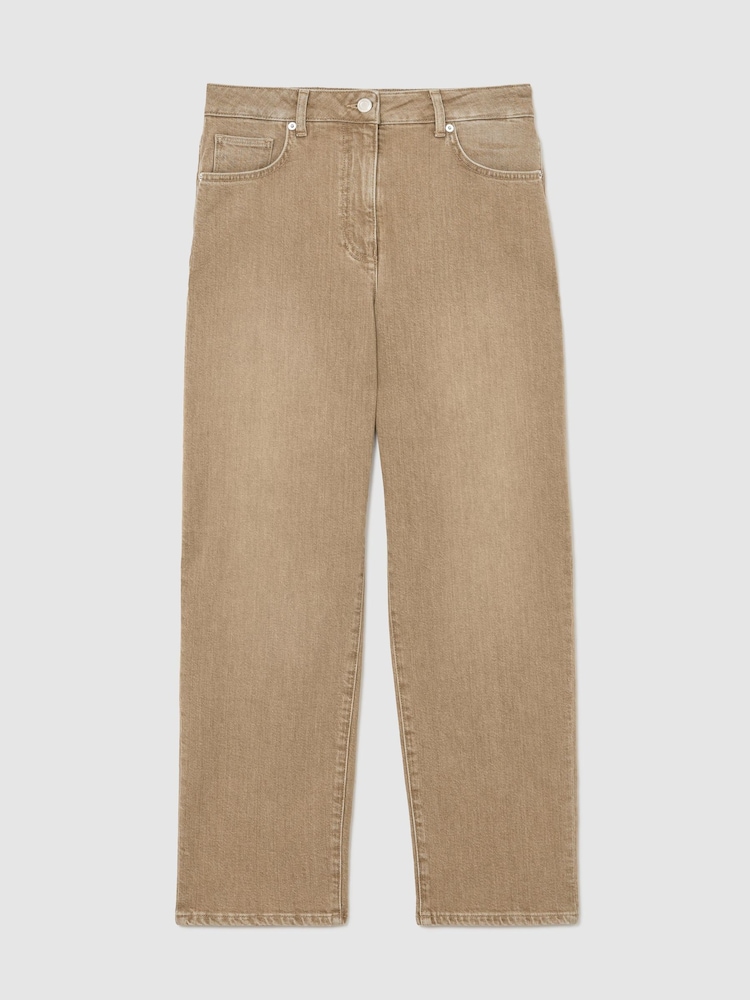 Reiss Neutral Selin Mid-Rise Straight-Leg Jeans - Image 2 of 7