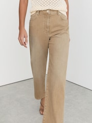 Reiss Neutral Selin Mid-Rise Straight-Leg Jeans - Image 4 of 7