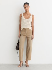 Reiss Neutral Selin Mid-Rise Straight-Leg Jeans - Image 6 of 7