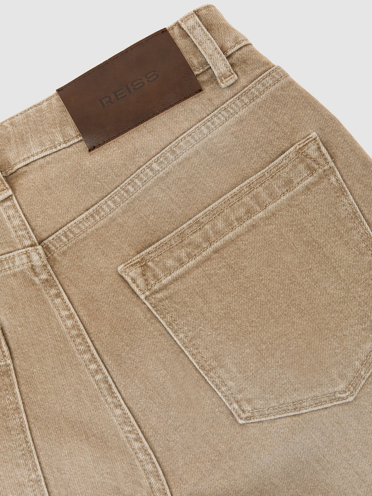 Reiss Neutral Selin Mid-Rise Straight-Leg Jeans - Image 7 of 7