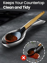 Gourmet Easy Stainless Steel Break-Proof Spoon Rest - Image 2 of 4