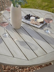 Cox & Cox Grey Ravenna Round Garden Dining Set - Image 2 of 6