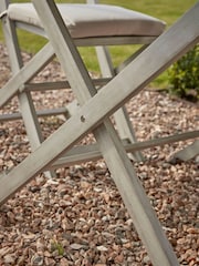 Cox & Cox Grey Ravenna Round Garden Dining Set - Image 5 of 6