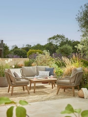 Cox & Cox Cream Rosarno Garden Lounge Set - Image 1 of 6