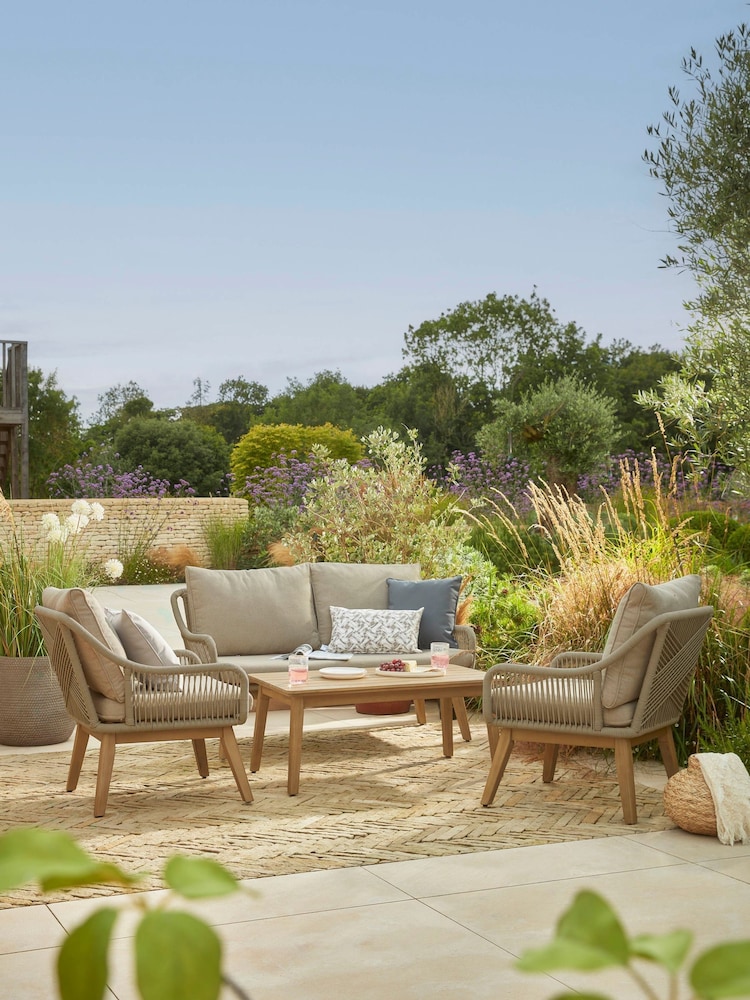 Cox & Cox Cream Rosarno Garden Lounge Set - Image 1 of 6