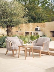 Cox & Cox Grey Calabria Garden Bistro Set - Image 1 of 6