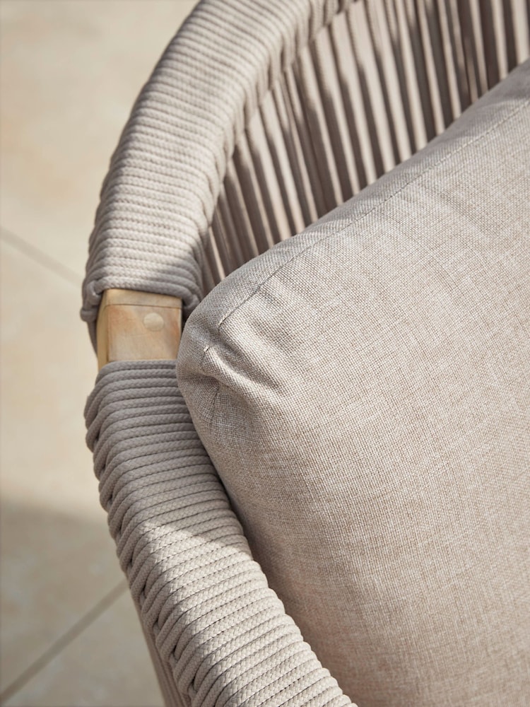 Cox & Cox Grey Calabria Garden Bistro Set - Image 2 of 6 Cox & Cox Grey Calabria Garden Bistro Set - Image 2 of 6