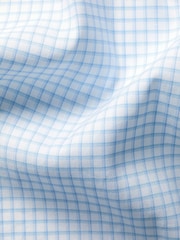 Charles Tyrwhitt Blue Non-Iron Performance Twill Check Shirt - Image 7 of 7