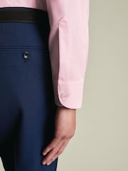 Charles Tyrwhitt Pink Non-Iron Cotton Linen Shirt - Image 4 of 7