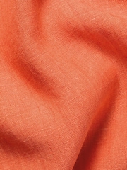 Charles Tyrwhitt Orange Plain Pure Linen Shorts Sleeve Shirt - Image 3 of 3