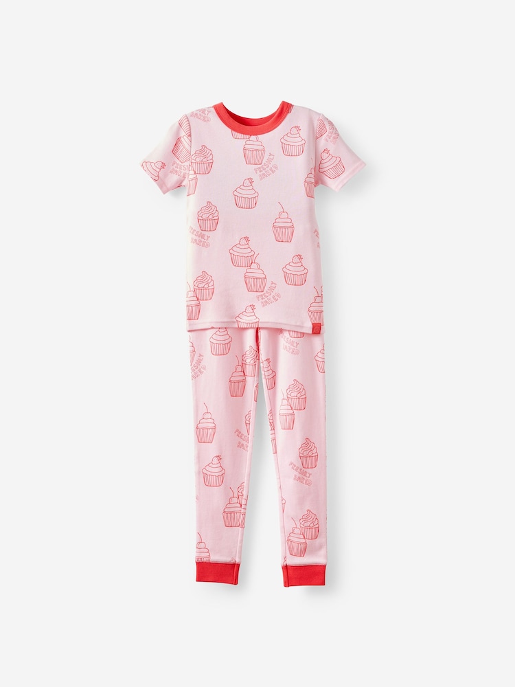 Cotton On Pink Cameron Short/Long Pyjamas Set - Image 1 of 4 Cotton On Pink Cameron Short/Long Pyjamas Set - Image 1 of 4