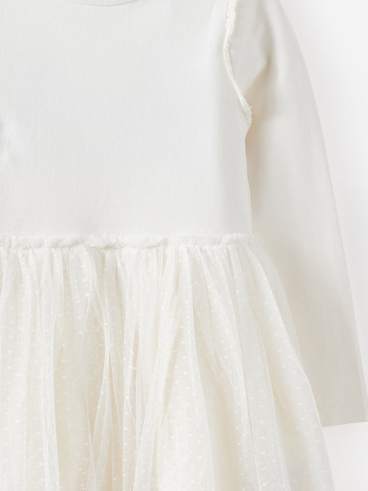 Blanc - Robe à manches longues Eloise de Cotton On - Image 2 sur 2