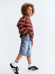 Cotton On Mid Blue Super Baggy Denim Shorts - Image 2 of 7