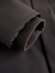 Brown Showerproof Hooded Coat With Brushed Lining - Image 4 of 4