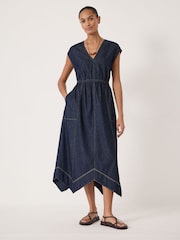 Hush Blue Klara Denim Maxi Dress - Image 1 of 5