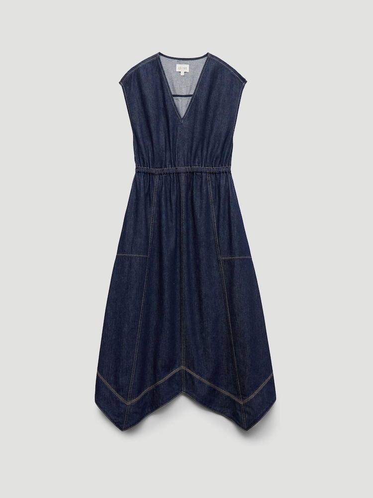Hush Blue Klara Denim Maxi Dress - Image 5 of 5