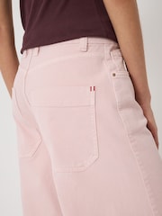 Hush Pink Cropped Bree Horseshoe Barrel Leg Jeans - Image 5 of 6