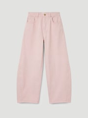 Hush Pink Cropped Bree Horseshoe Barrel Leg Jeans - Image 6 of 6