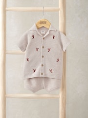 Mamas & Papas Knitted Lobster Shirt & Shorts - Imagen 1 de 3