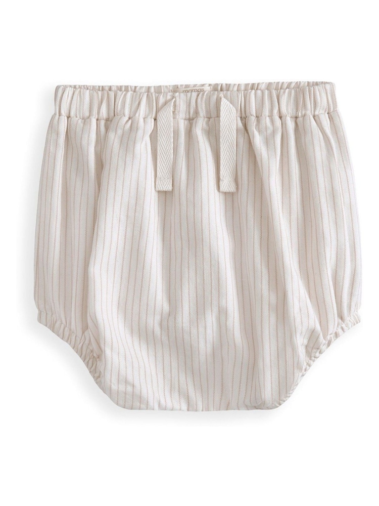 Mamas & Papas Cream Stripe Sleeveless Top And Shorts Set - Image 3 of 3