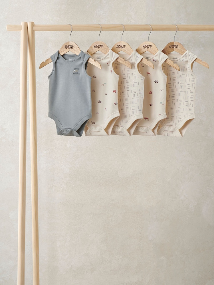 Mamas & Papas Little Explorer Bodysuits 5 Pack - Imaginea 1 din 2