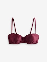 Bikini bandeau rojo burdeos con aros y ligero relleno de B by Ted Baker - Imagen 7 de 9