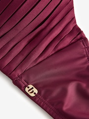 Bikini bandeau rojo burdeos con aros y ligero relleno de B by Ted Baker - Imagen 9 de 9
