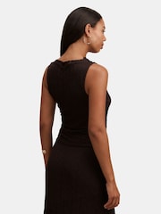 Forever New Brown Tahlia Textured Lace Tank Top - Image 3 of 5