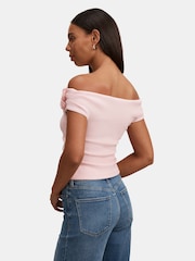 Forever New Pink Cara Rosette Bardot Top - Image 2 of 5