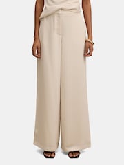 Forever New Cream Willow Petite Wide Leg Trousers - Image 1 of 5