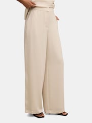 Forever New Cream Willow Petite Wide Leg Trousers - Image 4 of 5