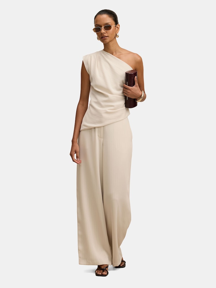 Forever New Cream Willow Petite Wide Leg Trousers - Image 5 of 5