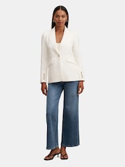 Forever New White Trixie Gold Button Blazer - Image 5 of 5