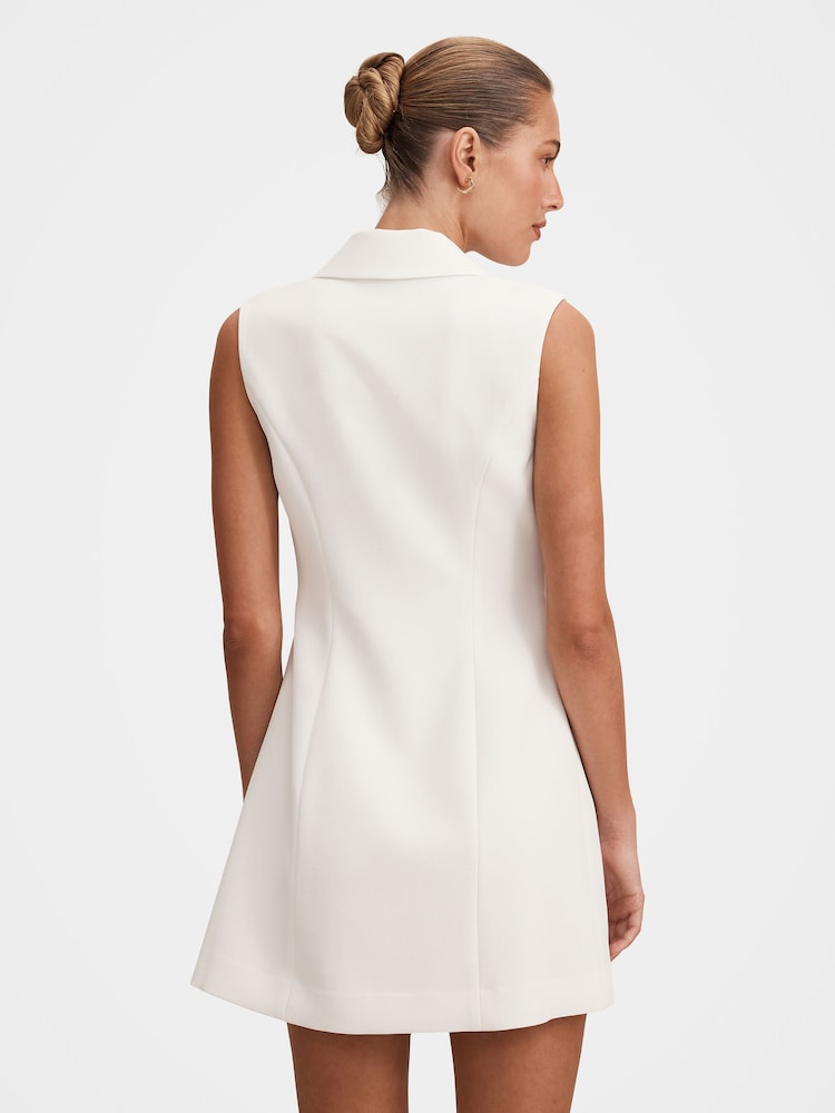 Forever New White Winslet Petite Wrap Blazer Mini Dress - Image 2 of 5 Forever New White Winslet Petite Wrap Blazer Mini Dress - Image 2 of 5