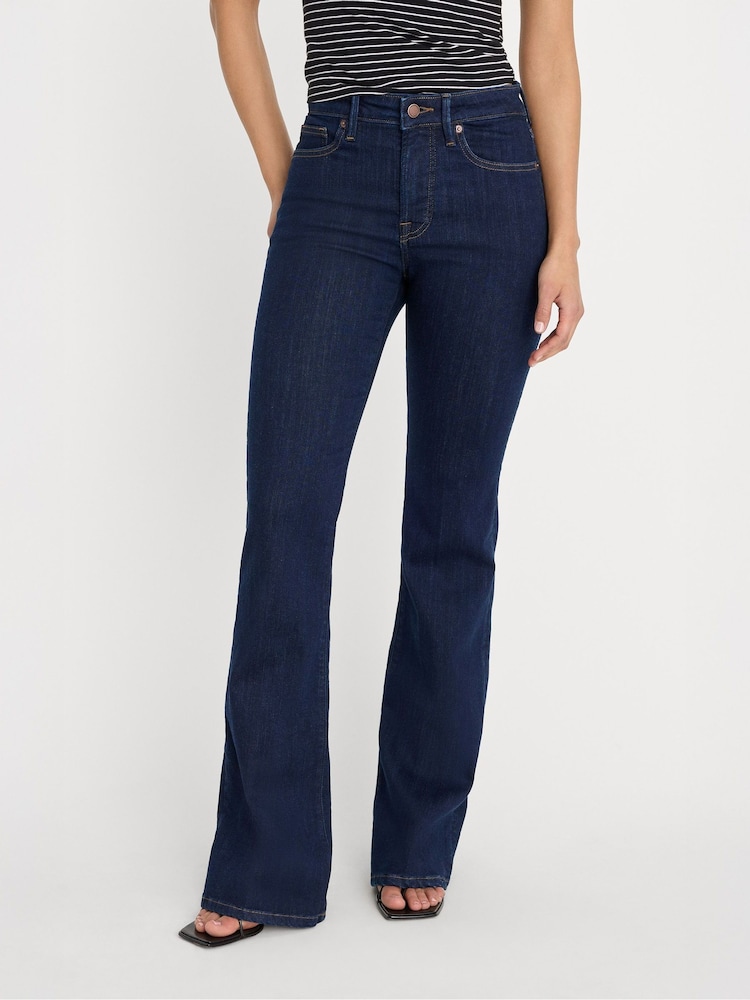 Good American Blue Good Legs Flare Jeans - Image 1 of 5 Good American Blue Good Legs Flare Jeans - Image 1 of 5