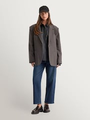 Good American Blue Vintage Barrel Ankle Jeans - Image 1 of 6