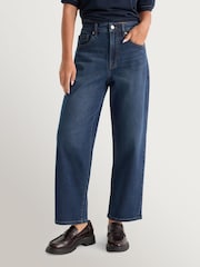 Good American Blue Vintage Barrel Ankle Jeans - Image 4 of 6