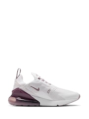 Nike White Violet Pink Air Max 270 Trainers - Image 3 of 8