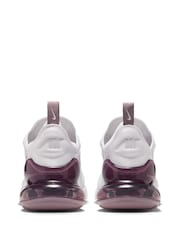 Nike White Violet Pink Air Max 270 Trainers - Image 4 of 8