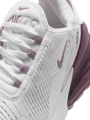 Nike White Violet Pink Air Max 270 Trainers - Image 6 of 8