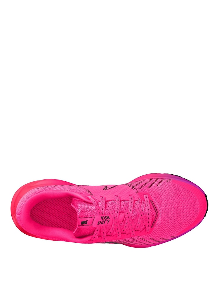 Nike Hyper Pink Run Defy Road Running Trainers - Image 2 of 3