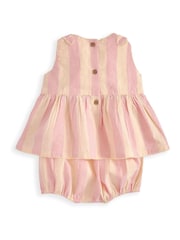 Mamas & Papas Pink Embroidered Peplum Top & Bloomers Set - Image 2 of 4